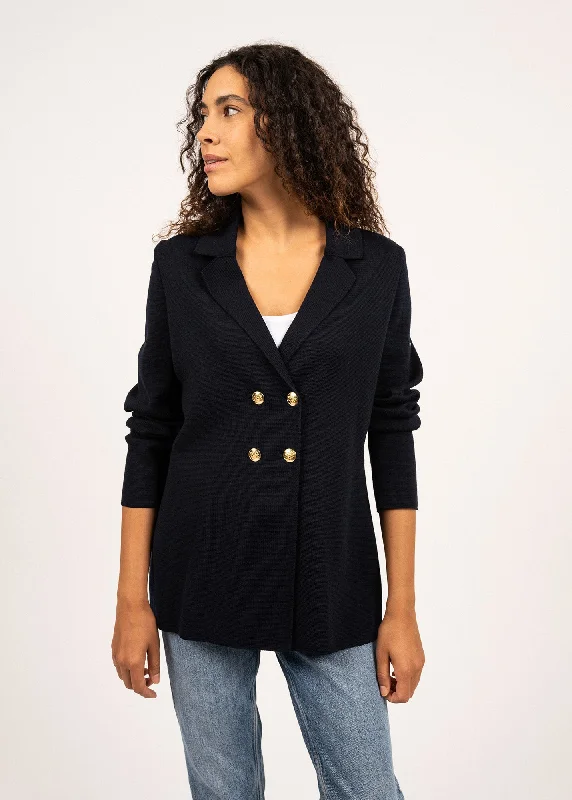 Charente wool blazer - double breasted (NAVY)