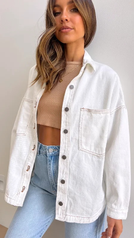 Ensley Denim Jacket - White