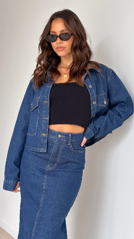 Fiona Denim Jacket - Indigo