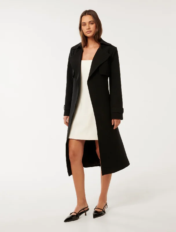 Lauren Crepe Trench Coat