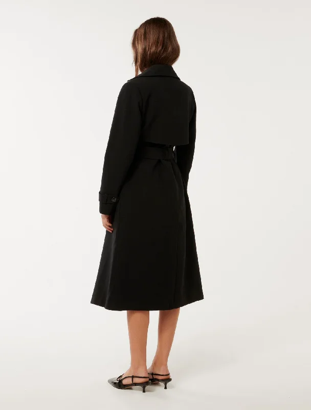 Lauren Crepe Trench Coat