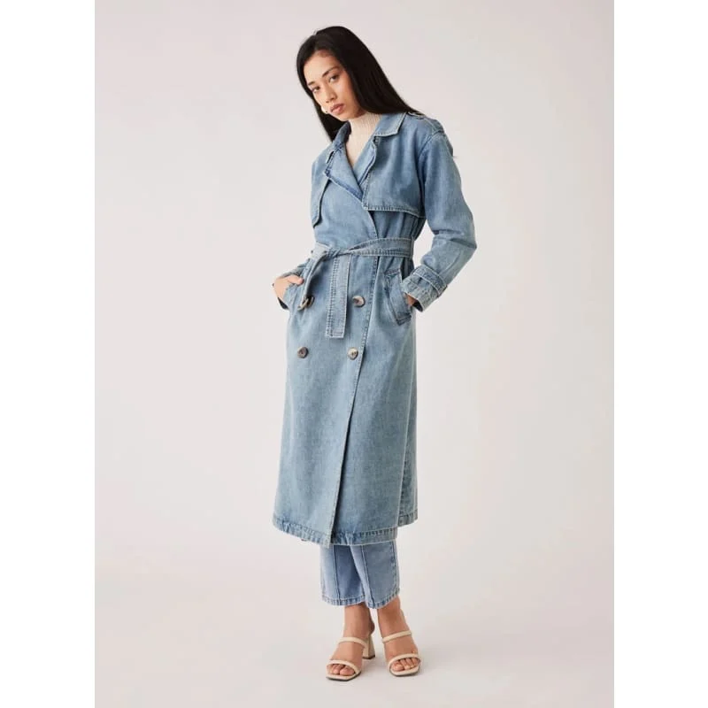 Midwest Trench Coat | Blue Denim