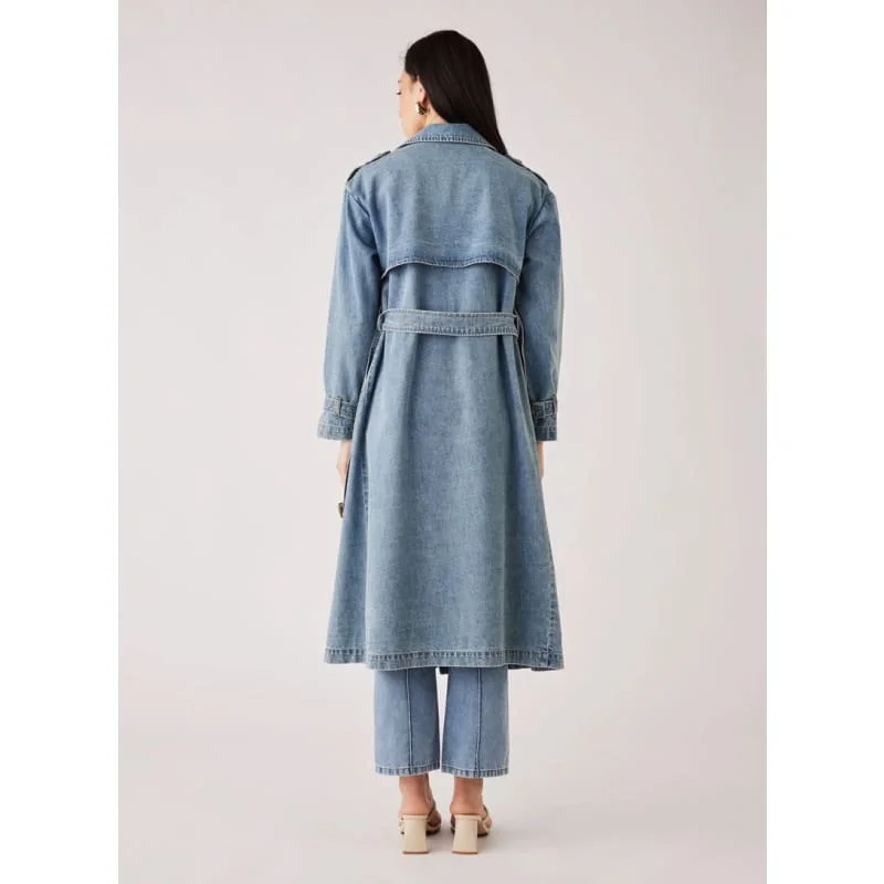 Midwest Trench Coat | Blue Denim