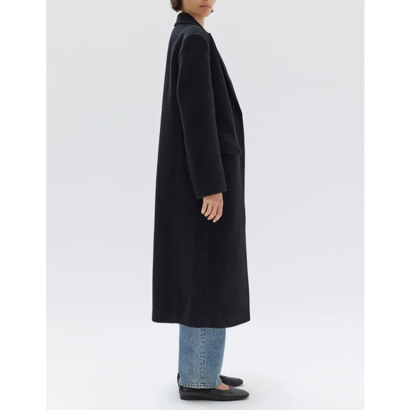 Ricki Wool Blend Coat | Black