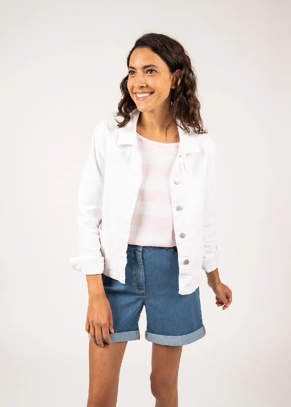 Ste Téa jacket - in cotton canvas (BLANC)