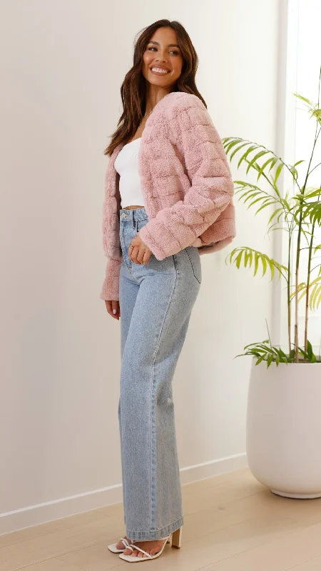 Tully Crop Jacket - Blush