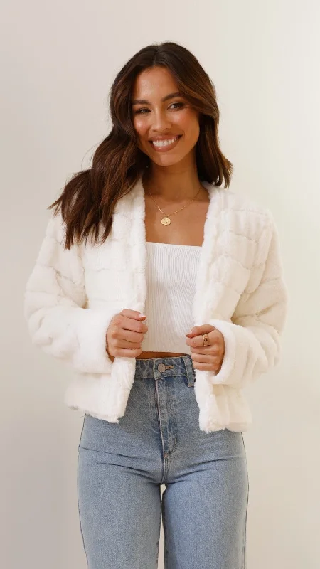 Tully Crop Jacket - White