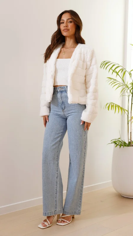 Tully Crop Jacket - White