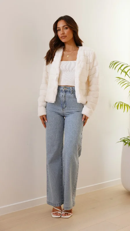 Tully Crop Jacket - White