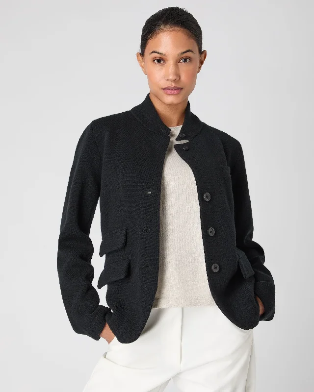 Women's Wool Cashmere Blazer Black