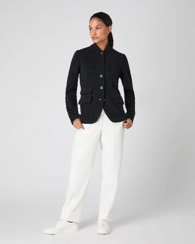 Women's Wool Cashmere Blazer Black