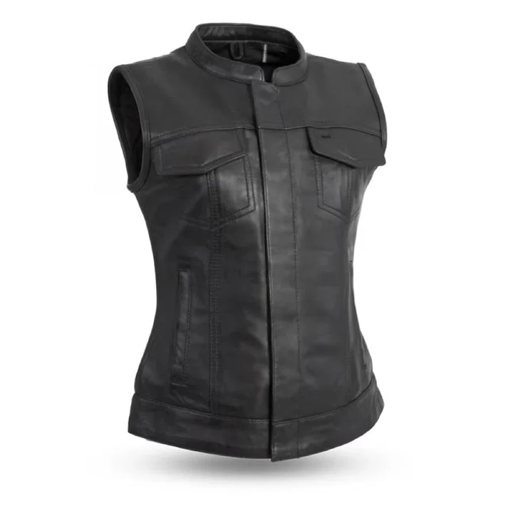 Women's SOA Leather Motorcycle Vest