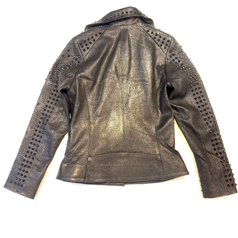 Barya NewYork Ladies Black Spike Biker Jacket