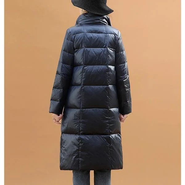 Black Double Side Wear Outerdoor Female Coats Long  Warm Down Coat Puffer Jacket Parka