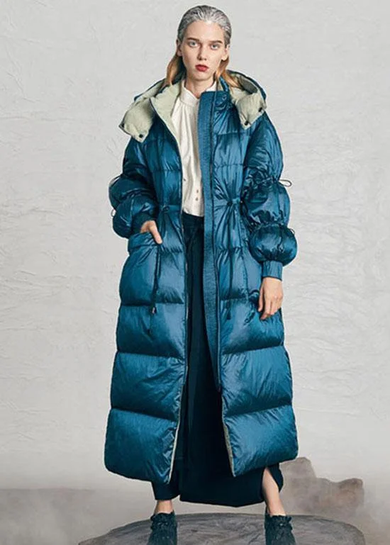 Casual Blue zippered Pockets Winter Duck Down Down Jacket