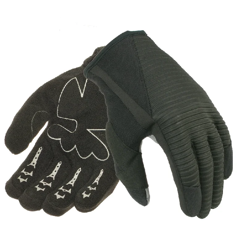 Davida Lightweight Metropolitan Gloves - Black Real Suede Palm / White Grip