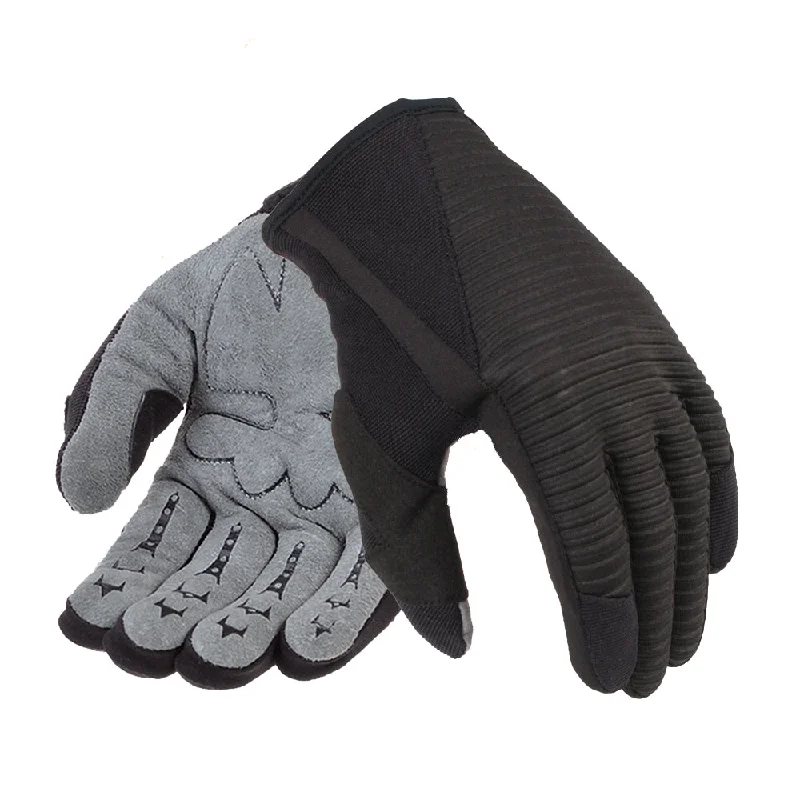 Davida Lightweight Metropolitan Glove - Grey Real Suede Palm / Black Grip