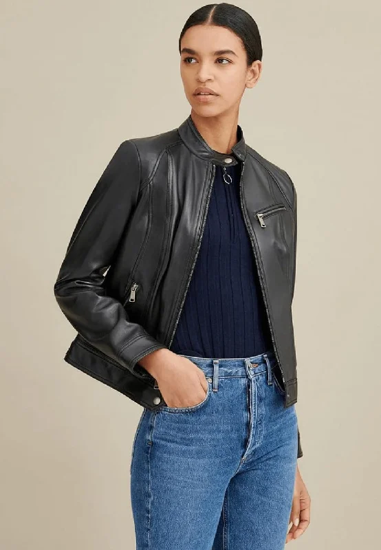 Women's Black Leather Jacket