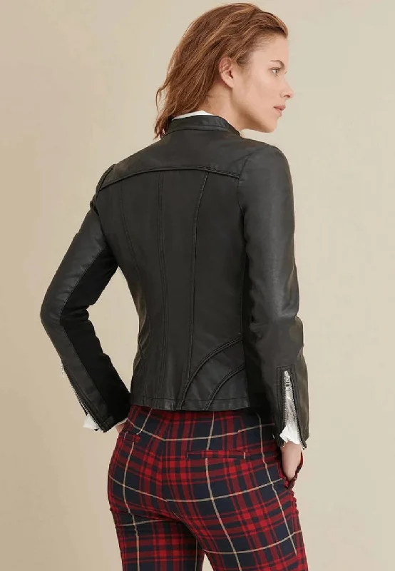 Women's Black Leather Jacket