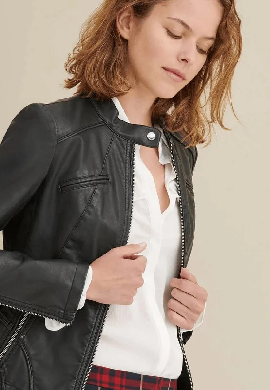 Women's Black Leather Jacket