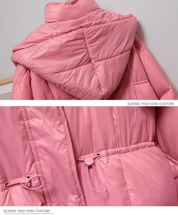 Oversized Down Jacket Women Winter White Duck Down Coat Winter Hooded Warm Parkas Overcoats