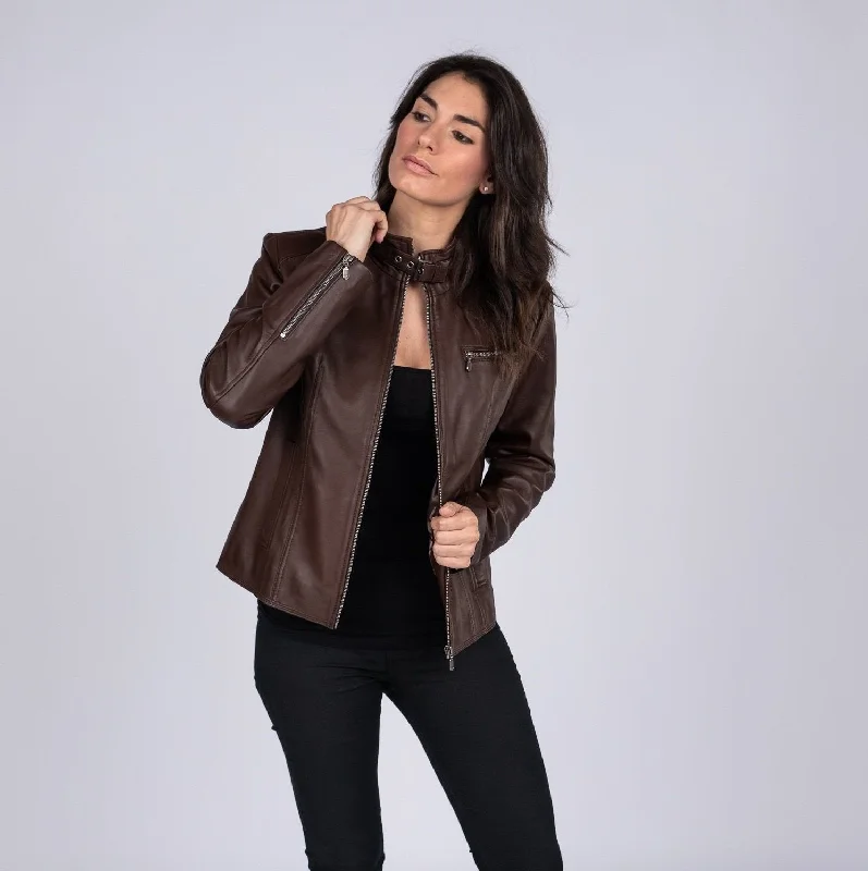 Womens Anne Vintage Leather Jacket