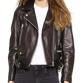 Super Moto Women Biker Leather Jackets