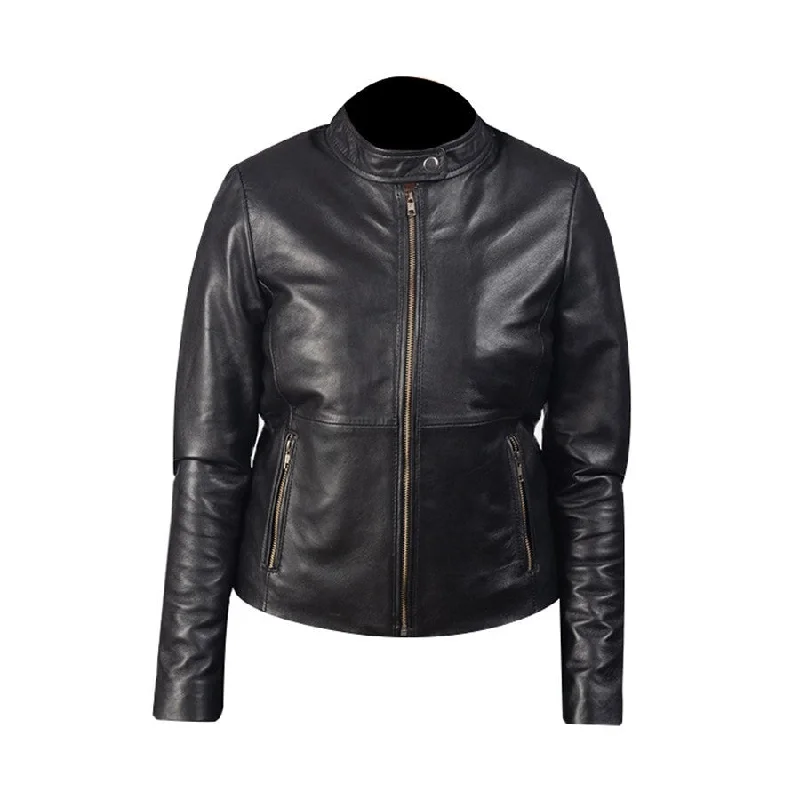 Women's Rave Biker Leather Jacket