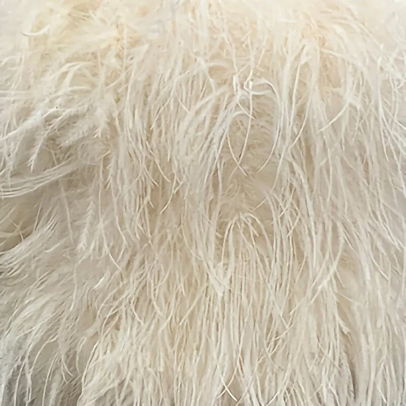 Fluffy Real Ostrich Feather X-Long Coats