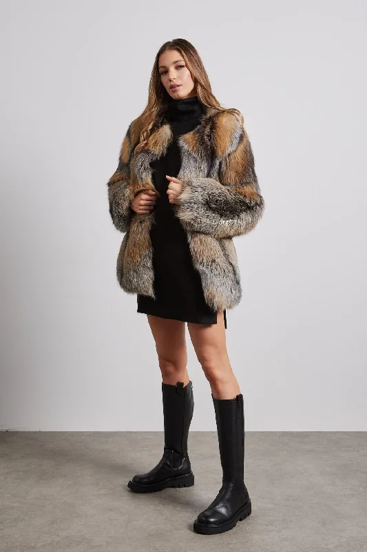 Talia Full Pelt Natural Fur Coat