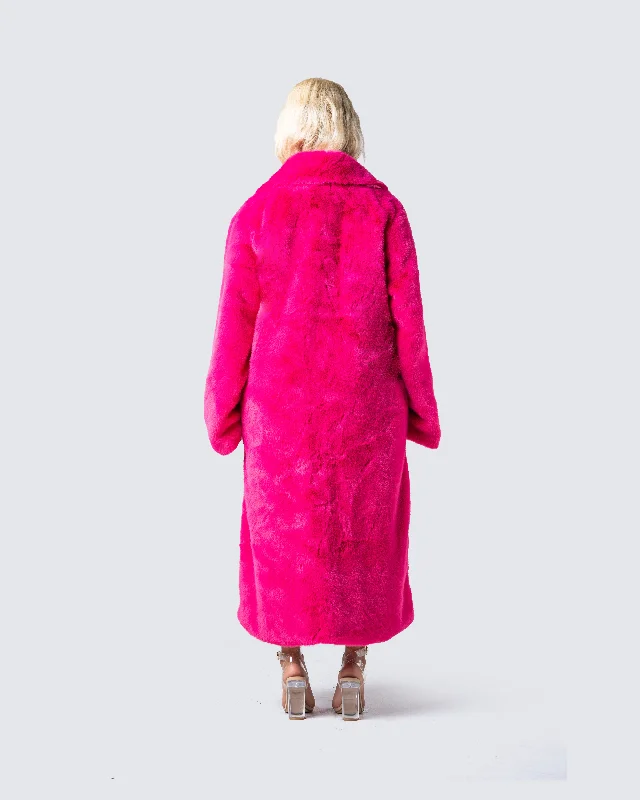 corinne-hot-pink-vegan-fur-coat