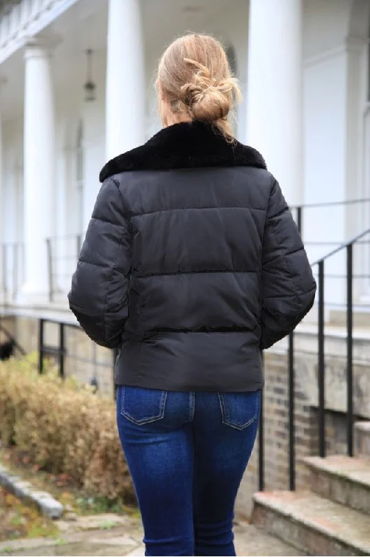 double-second-black-lux-fur-collar-puffer-coat