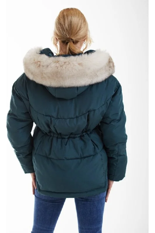 double-second-teal-oversized-dip-back-puffer