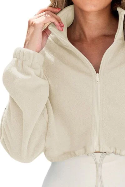 drawstring-zip-up-dropped-shoulder-outerwear