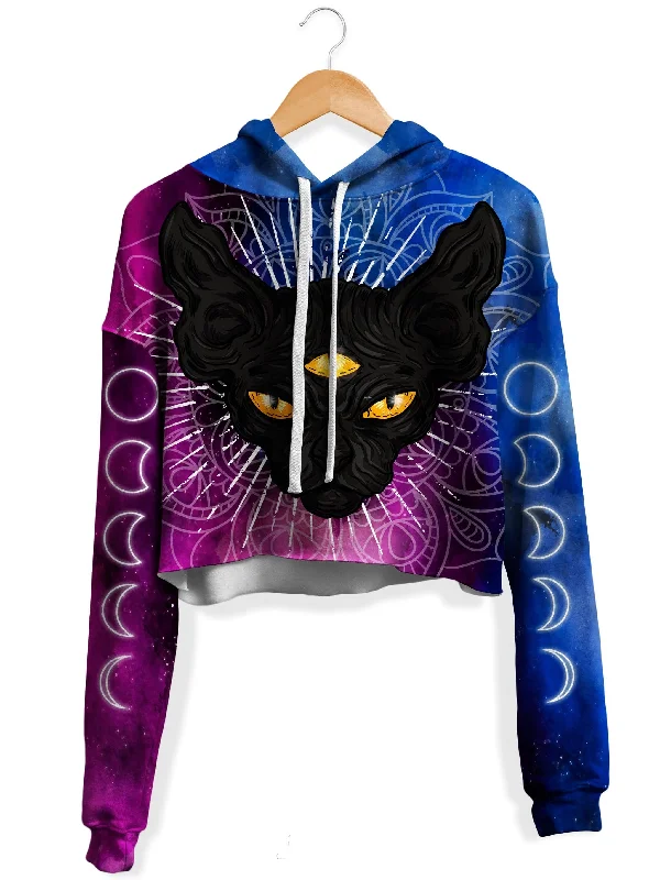 Prophet Cat Fleece Crop Hoodie