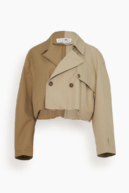 Sports Jacket in Mud Brown/Sand Beige